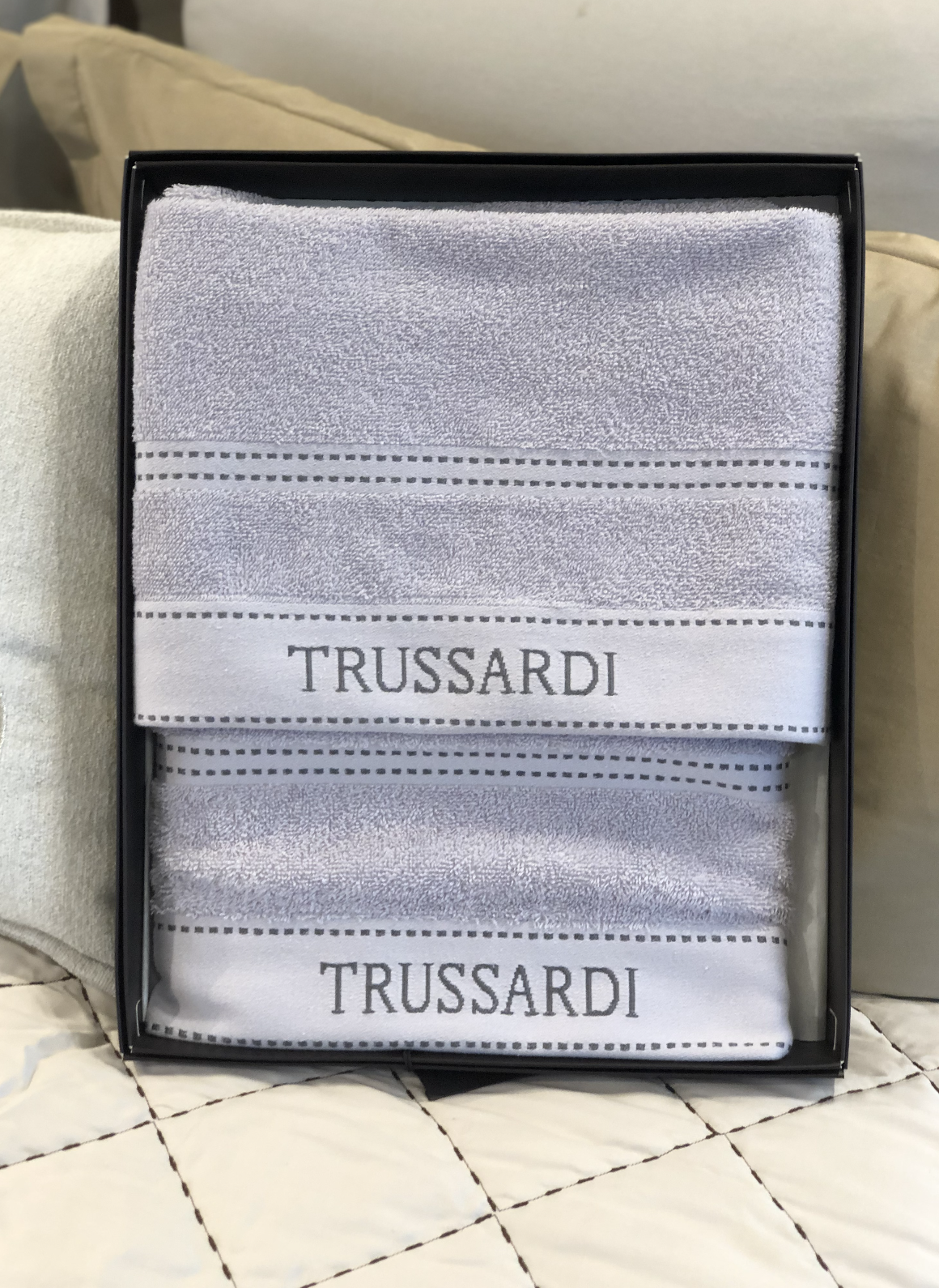Набор полотенец Trussardi RIBBON 40*60+60*110см (жемчужно-серый)