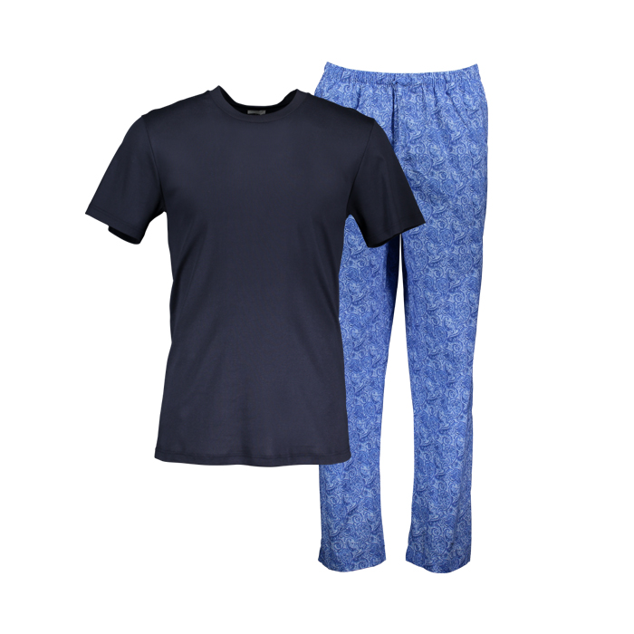 Мужской домашний комплект футболка + брюки Zimmerli navy