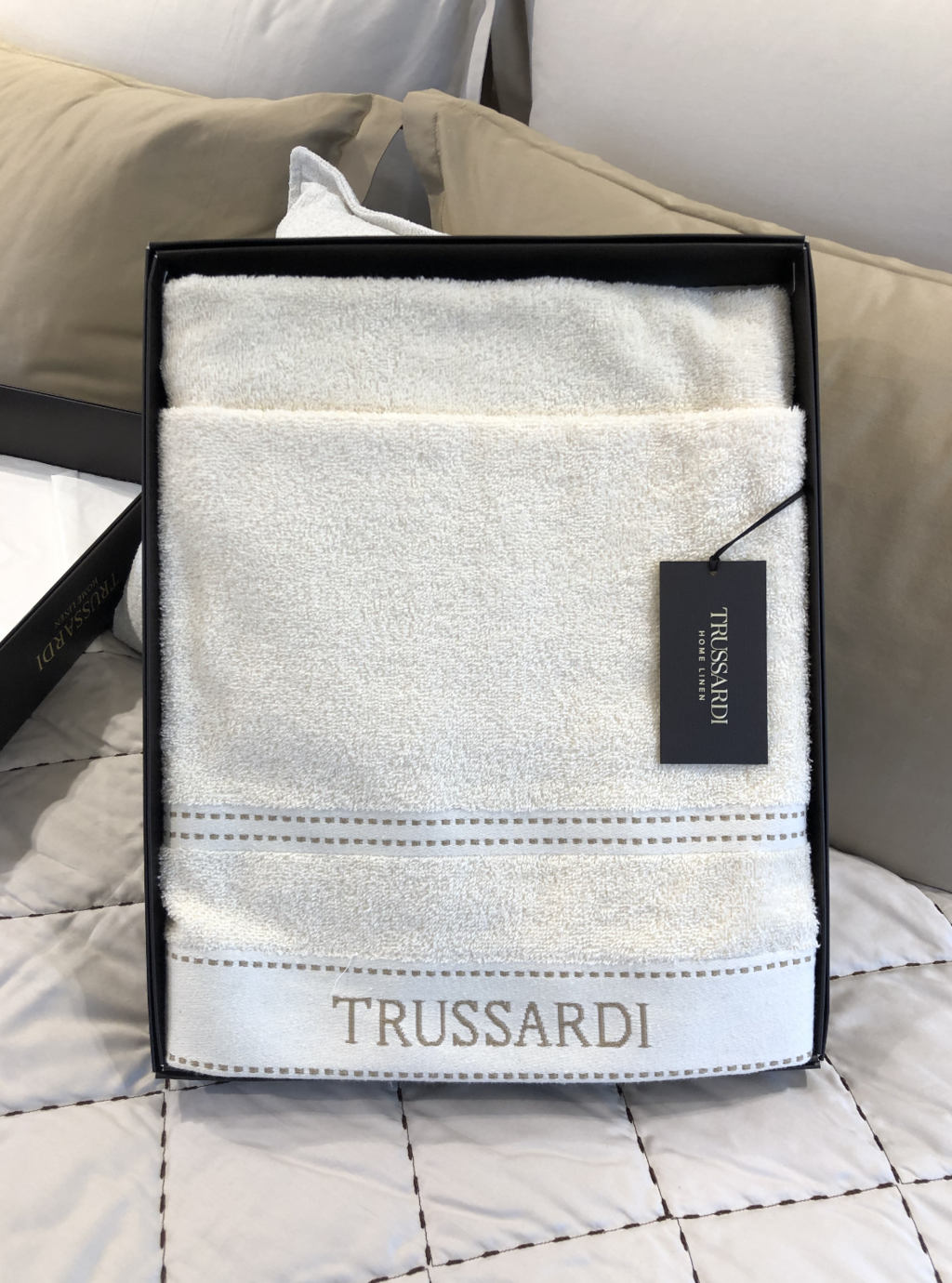 Набор полотенец Trussardi RIBBON 40*60+60*110см (молочный)