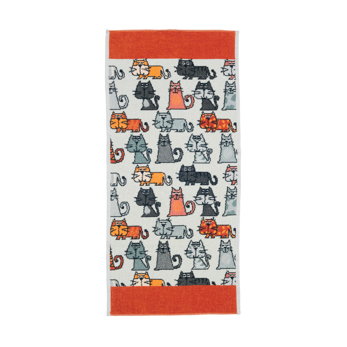 Полотенце шенилл махровый Cats Orange 50x100cm