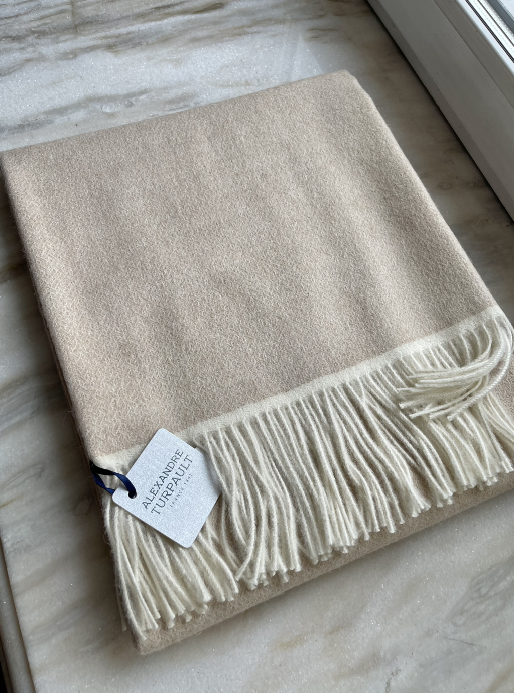 Плед Nomade Alexandre Turpault из 100% шерсти альпаки, 130х180см, Latte (топленое молоко)