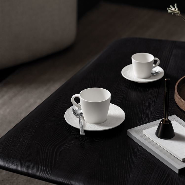 Кофейная пара (стакан+блюдце) 220 мл Villeroy & Boch Manufacture Rock White