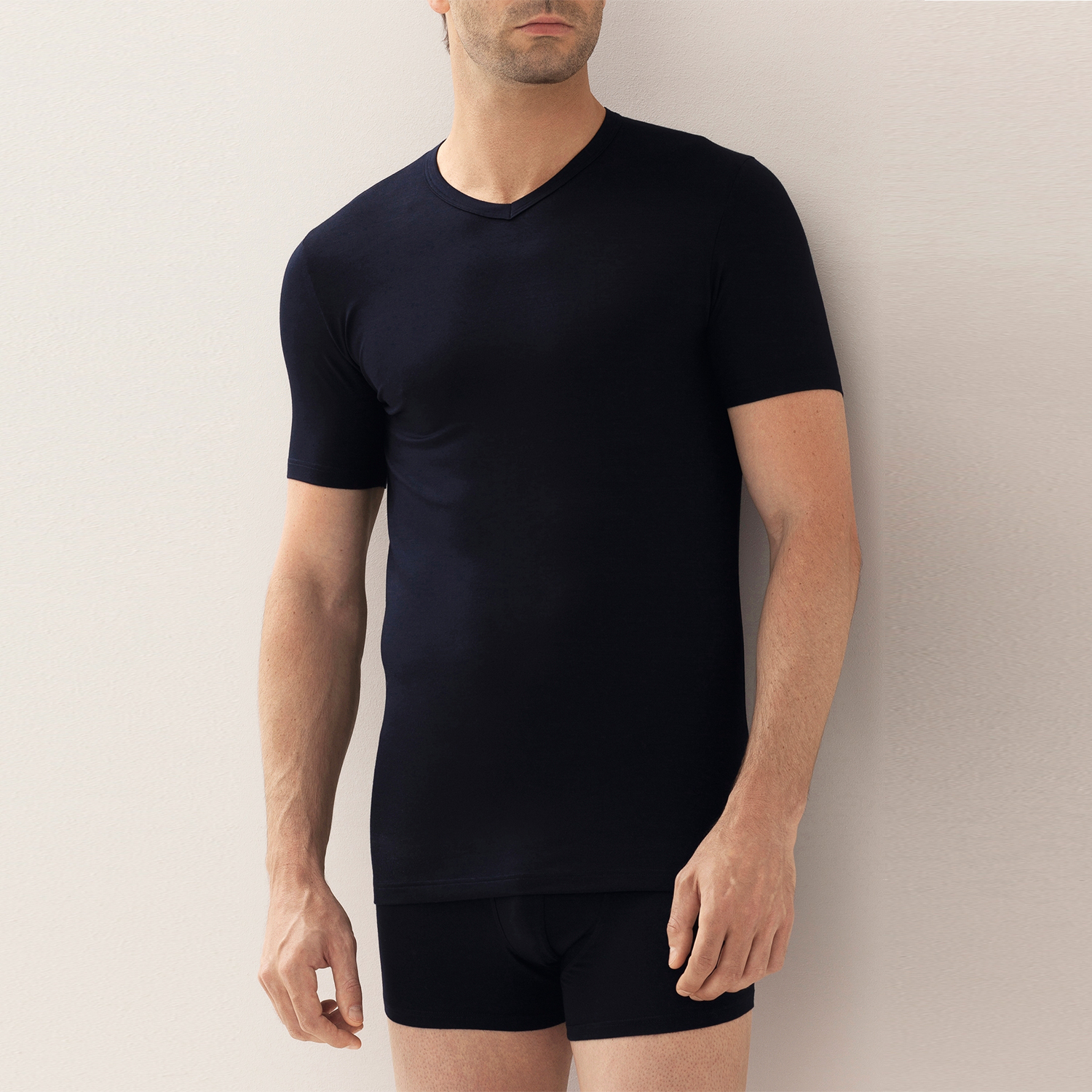 Футболка Zimmerli V-dark navy