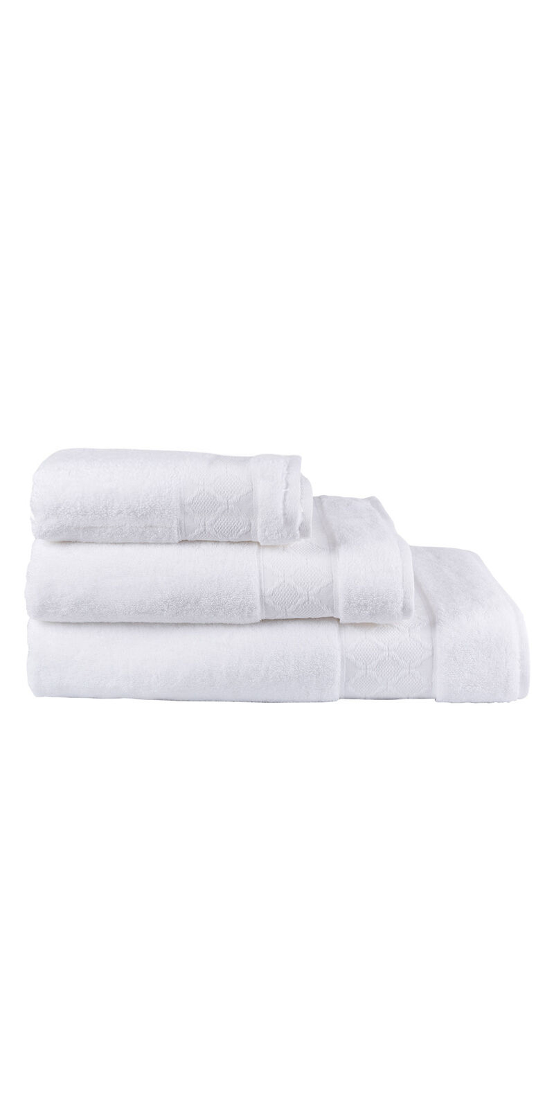 Полотенце из хлопка Caresse Le Jacquard Français, выбор размера / цвет: white (белый)