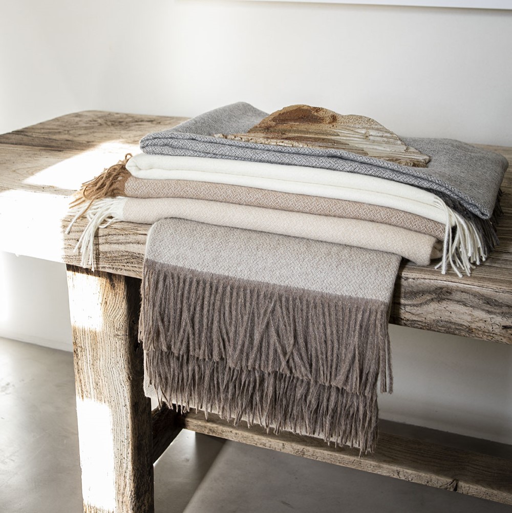 Плед Nomade Alexandre Turpault из 100% шерсти альпаки, 130х180см, Beige (бежевый)