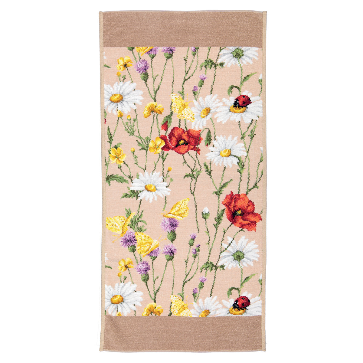Полотенце шенилл махровый Daisy Field Beige 50x100cm
