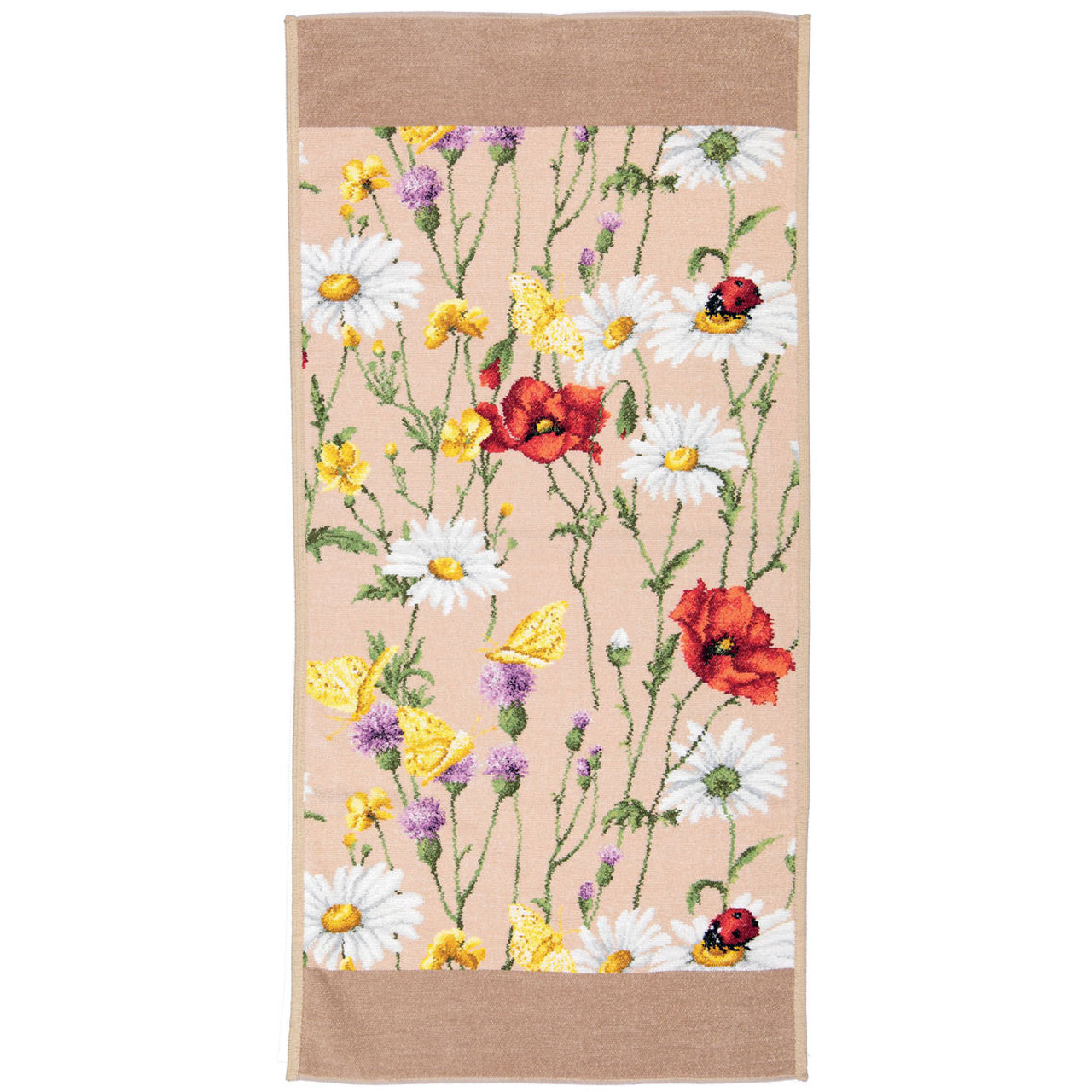 Полотенце шенилл махровый Daisy Field Beige 75x150cm