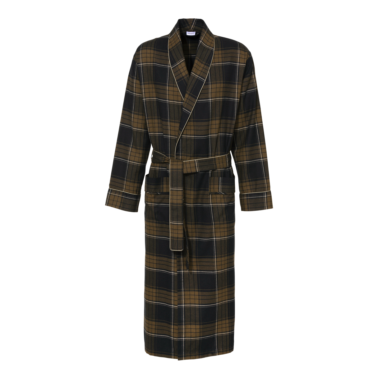 Мужской халат Zimmerli navy check, сине-корич.клетка
