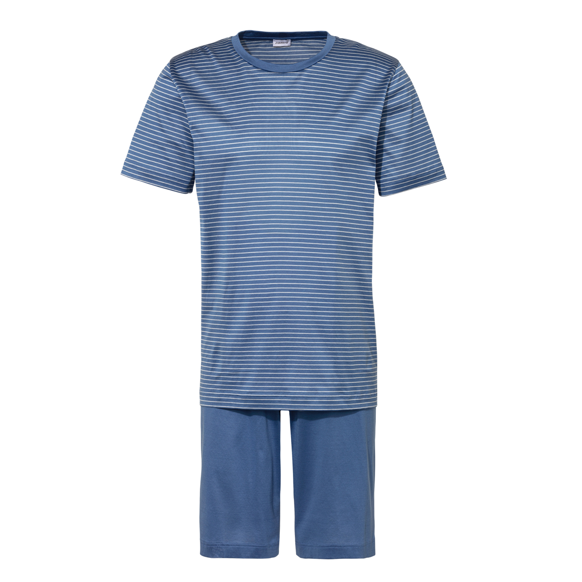 Мужская пижами Zimmerli blue stripes с шортами