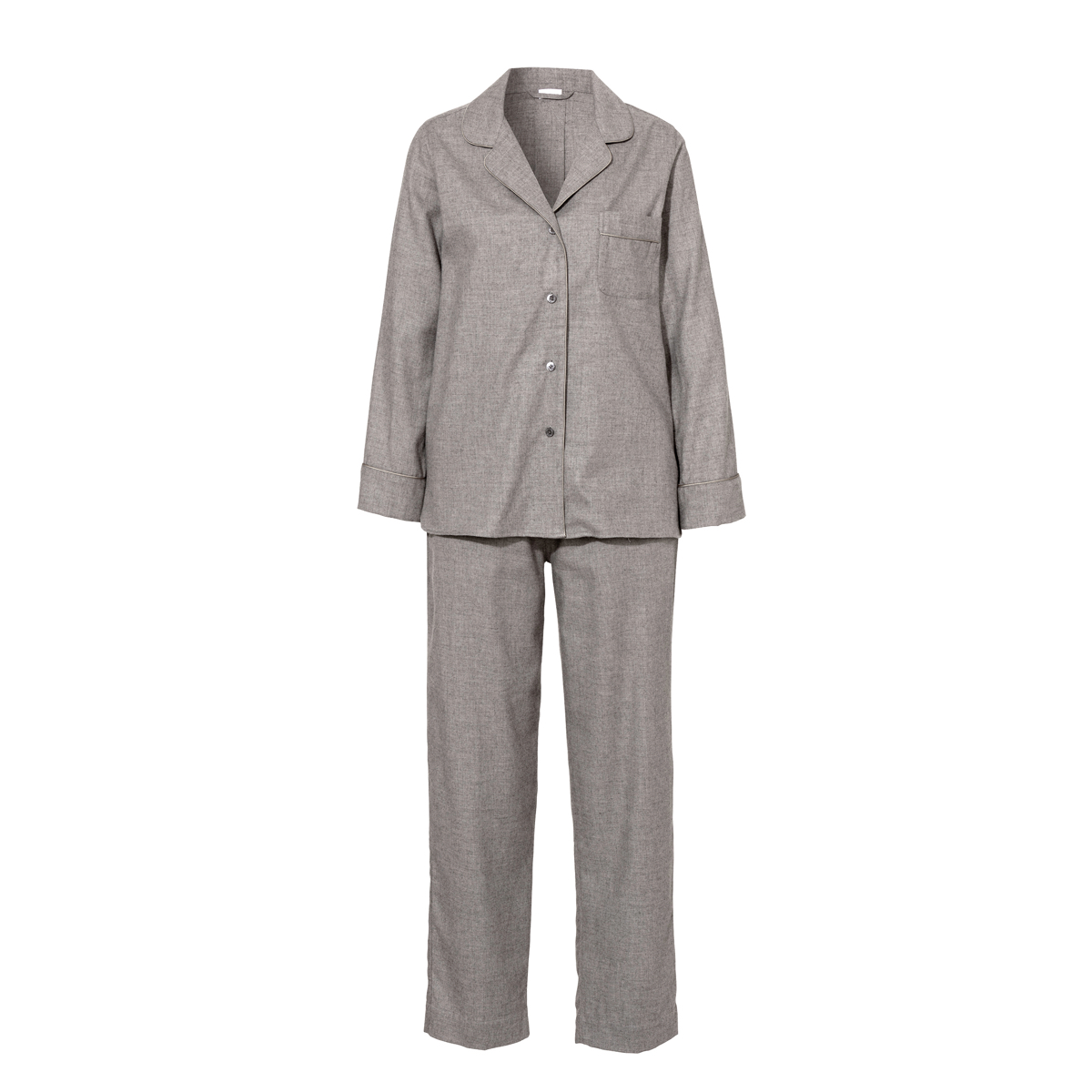 Женская пижама Zimmerli, хлопок+шерсть, цвет: grey (серый)