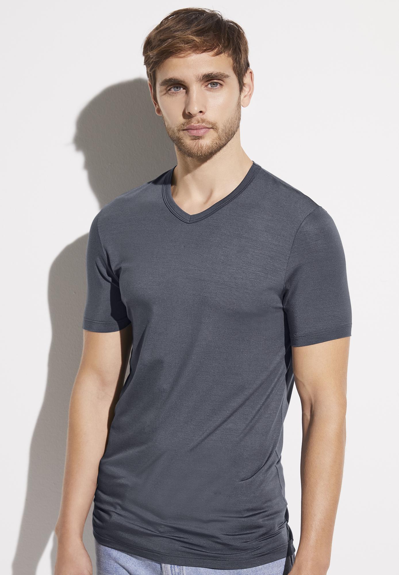 Мужская футболка Zimmerli, цвет: winter blue (серо-синий)