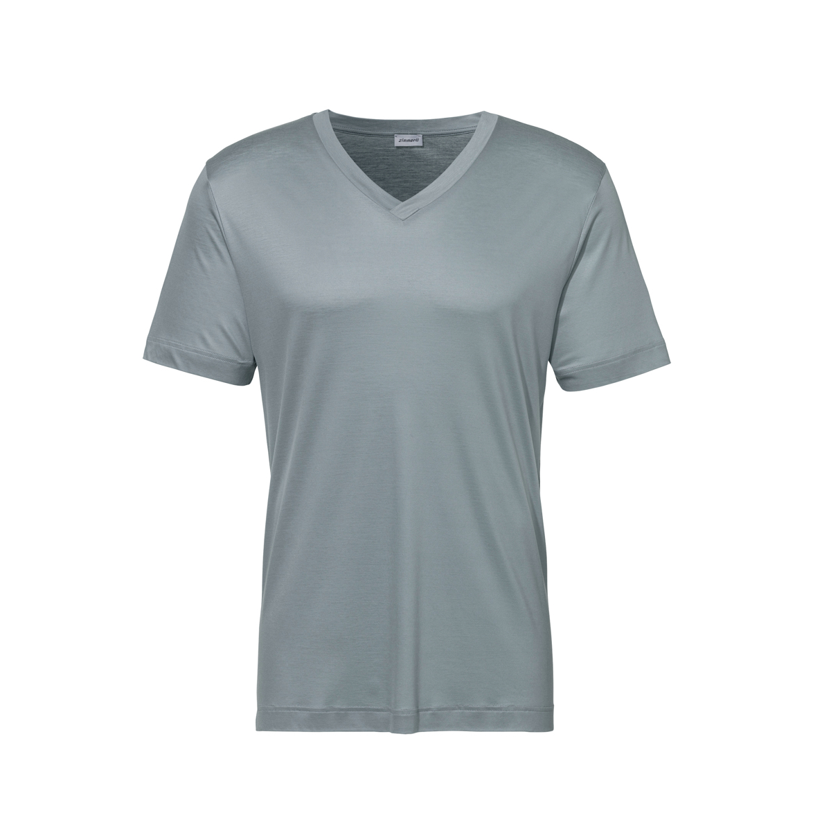 Мужская футболка Zimmerli, 100% лиоцелл, цвет: blue grey (серо-голубая)