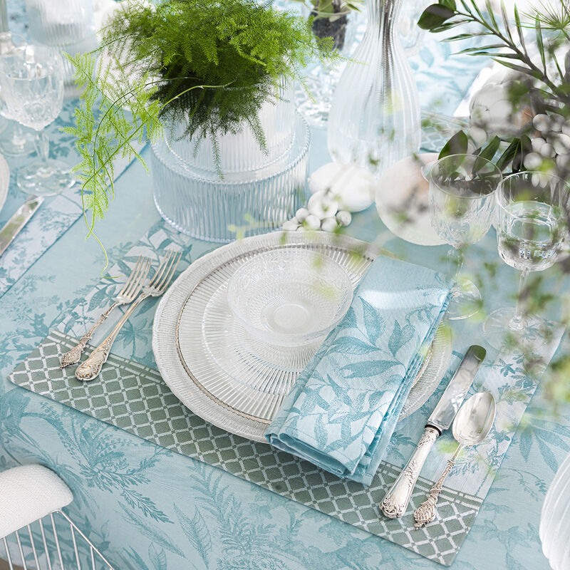 Набор плейсматов (4 шт) JARDIN D'EDEN BLUE 50*36см, хлопок, жаккард Le Jacquard Français