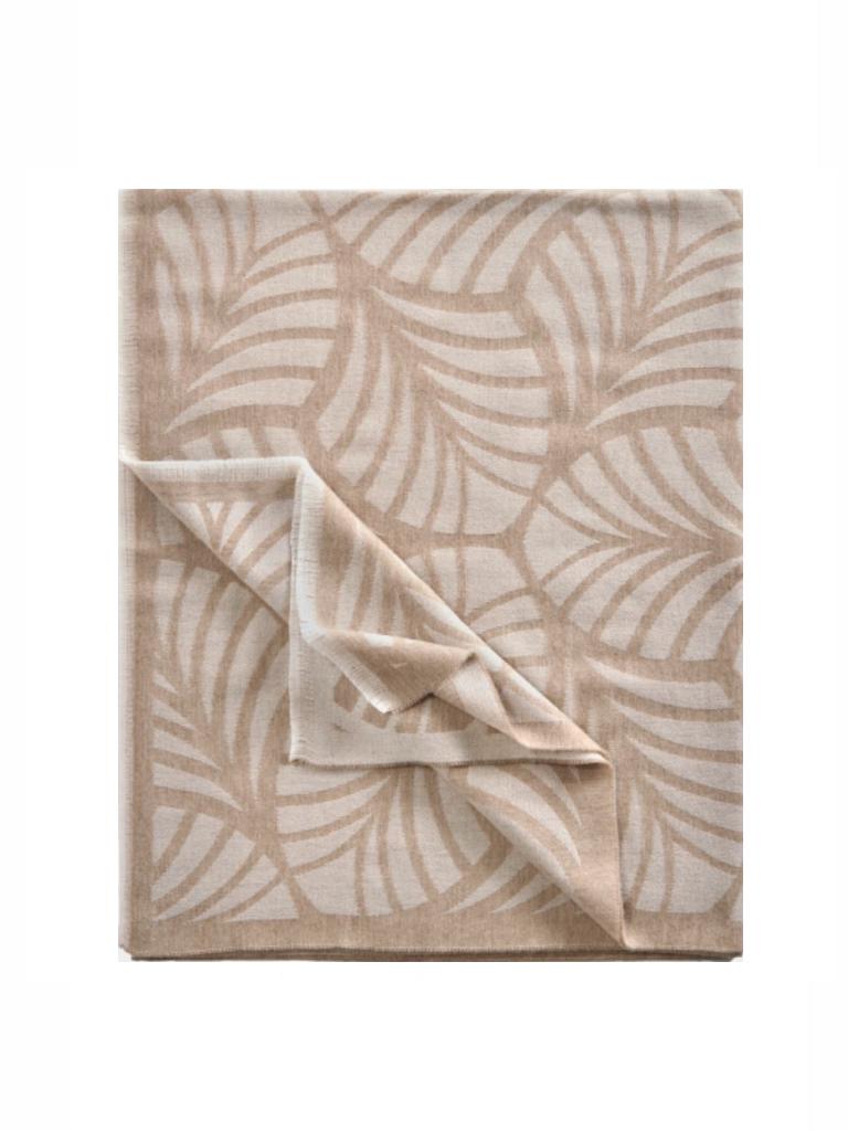 Плед Leaves Eagle, 100% шерсть, 135х220см, beige #101 (бежевый)