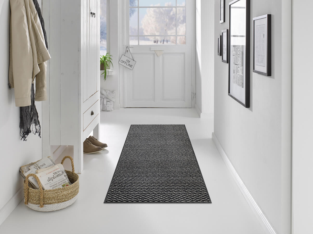 Коврик грязезащитный моющийся KleenTex Duo Pepper 75*120см