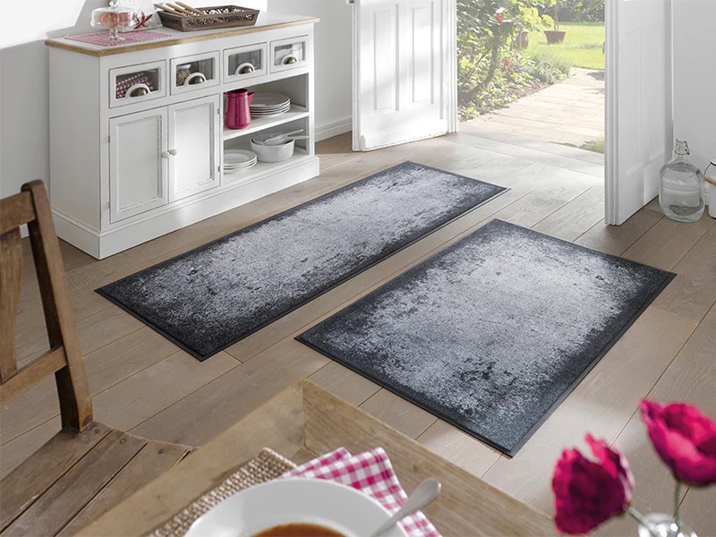 Коврик грязезащитный моющийся KleenTex Shades of Grey 75*120см