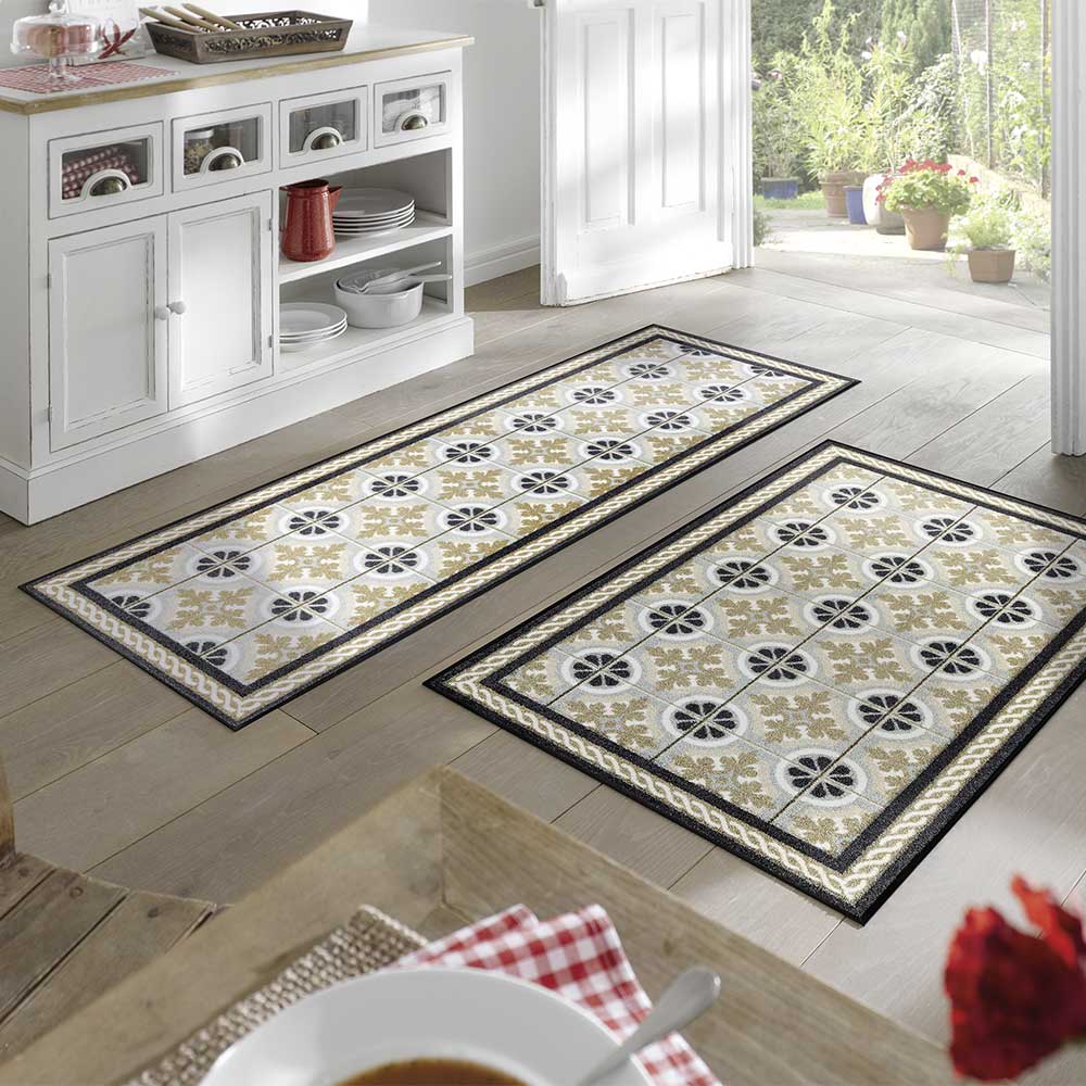 Коврик грязезащитный моющийся KleenTex Kitchen Tiles 75*120см