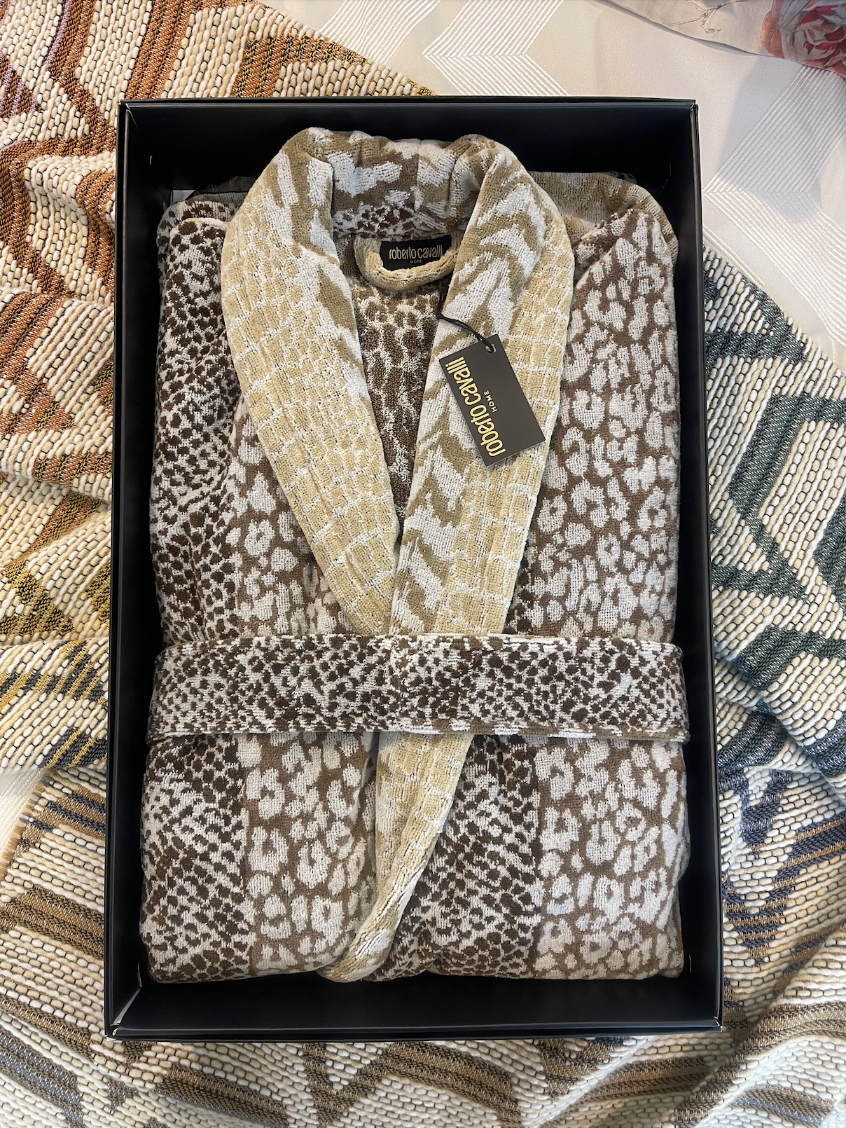 Халат Roberto Cavalli Skin shawl, бежевый (col.001)