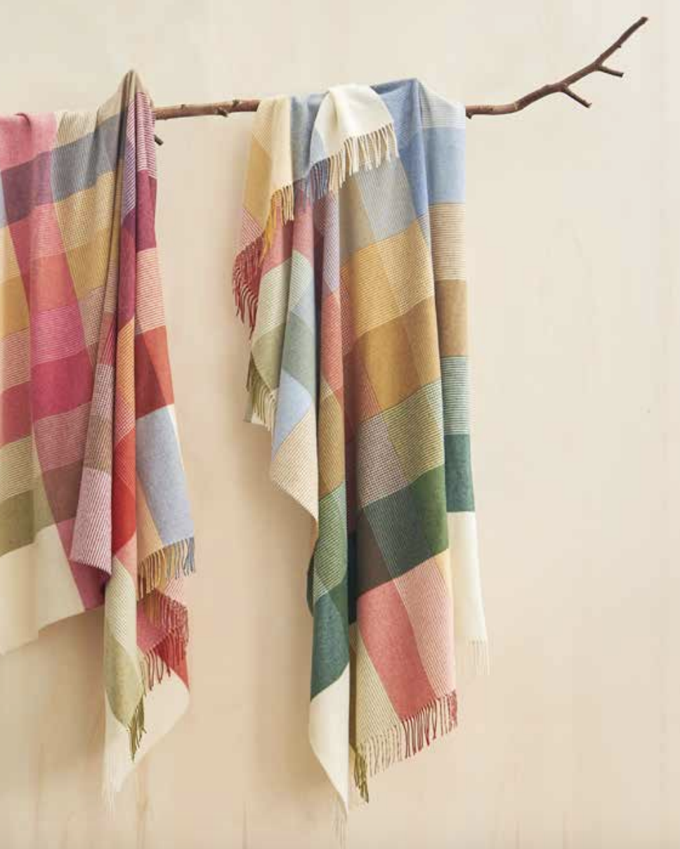 Плед с бахромой Nizza Eagle, 100% шерсть, 130х200см, яркая геометрия (col 101)