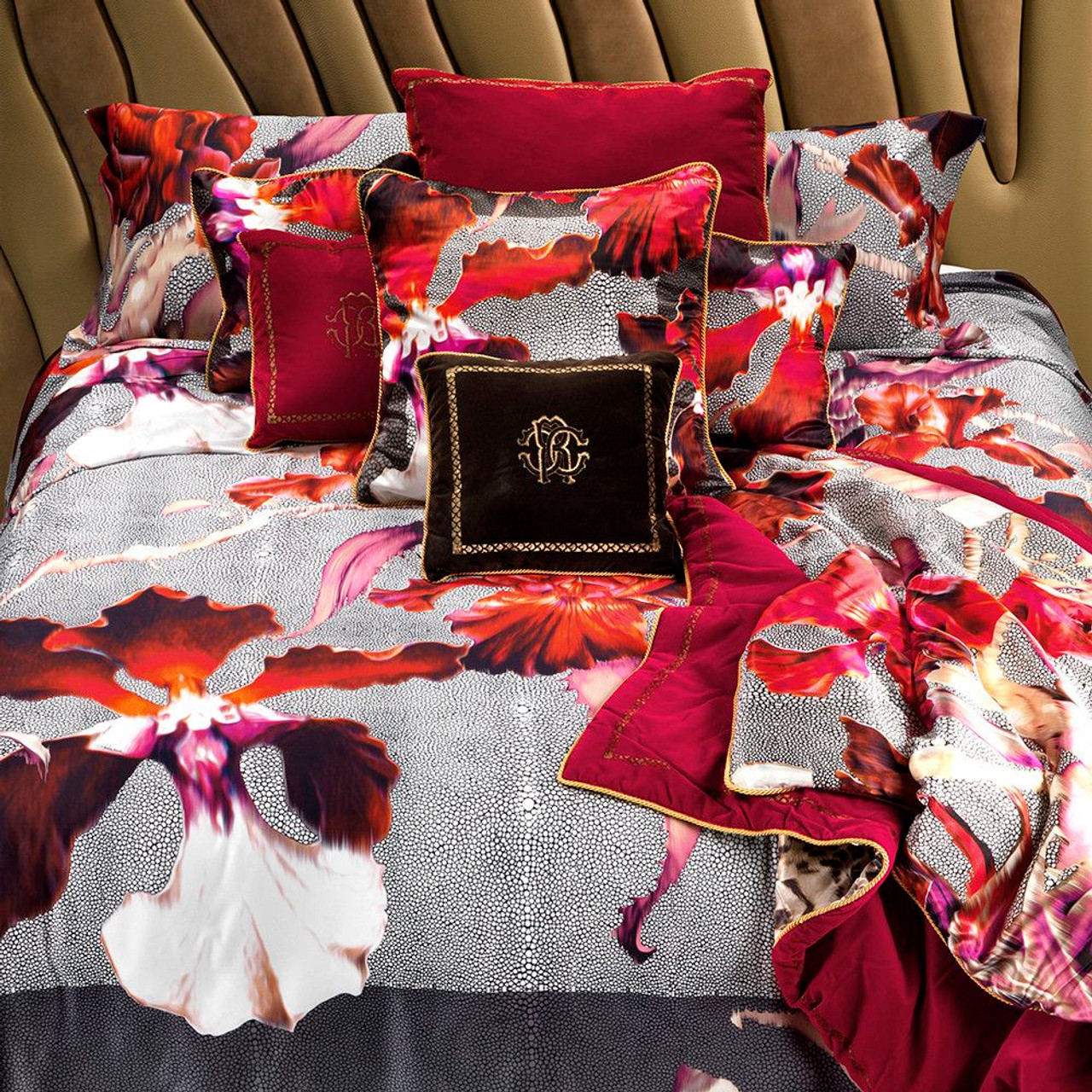 Постельное белье двуспальное Roberto Cavalli  Wild Flora col.001