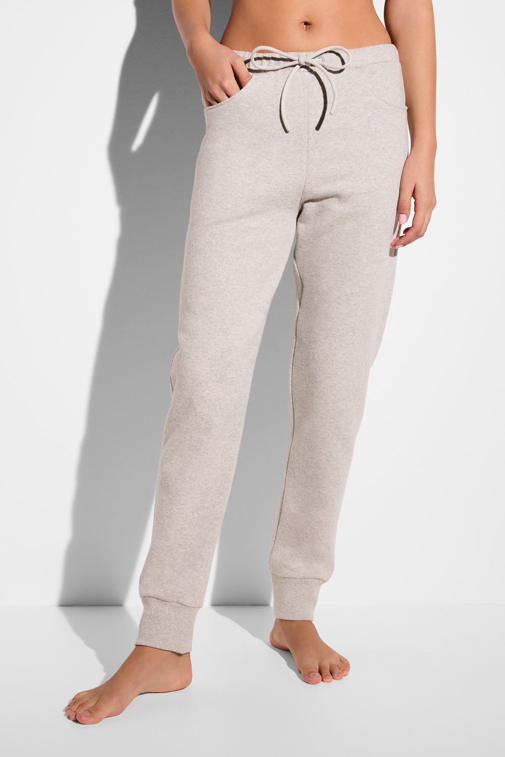 Женский костюм утепленный Zimmerli жакет + брюки, цвет: light grey mélange (светло-серый), A/W 2025