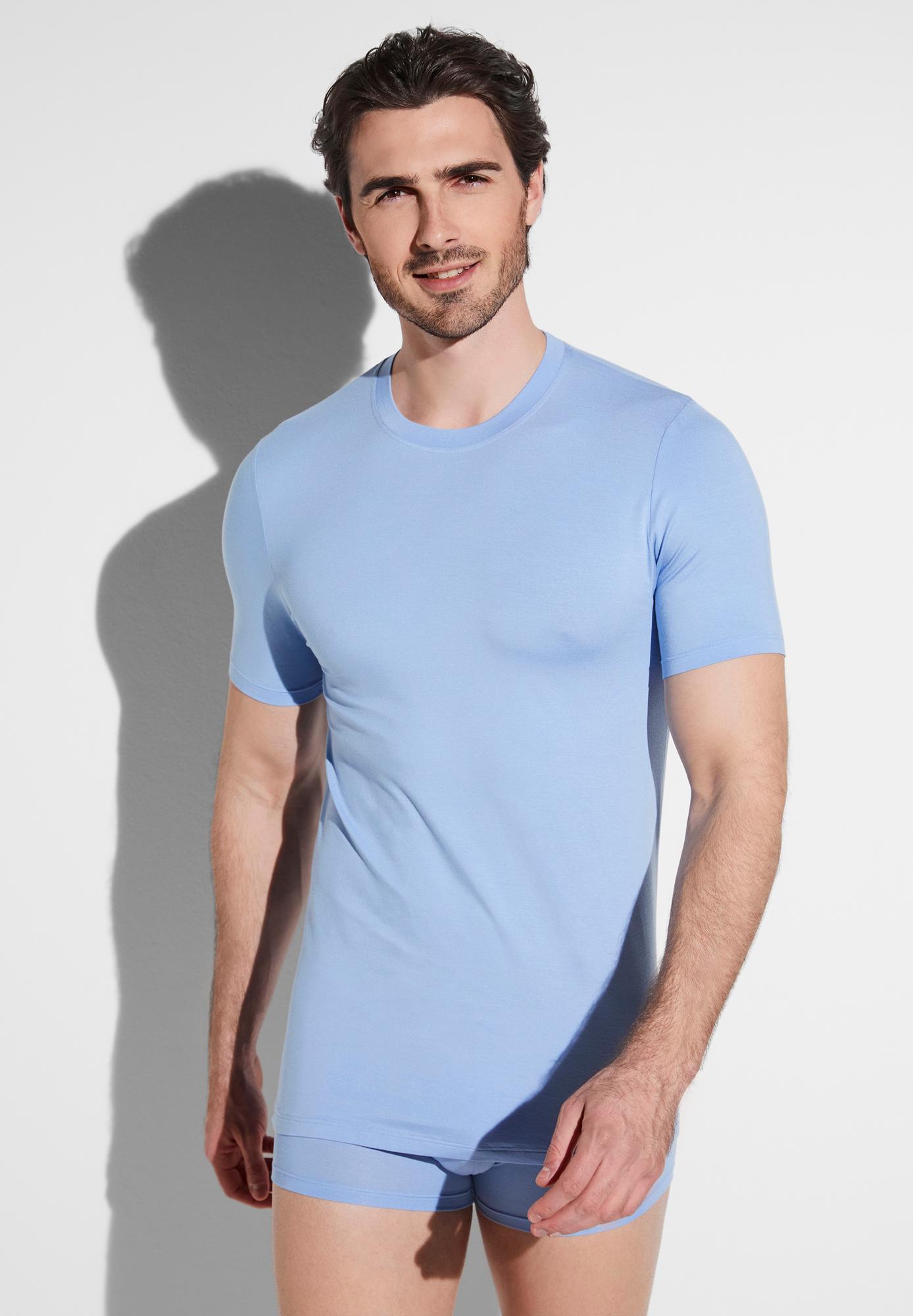 Мужская футболка Zimmerli, цвет: northern blue (голубой) A/W 2025