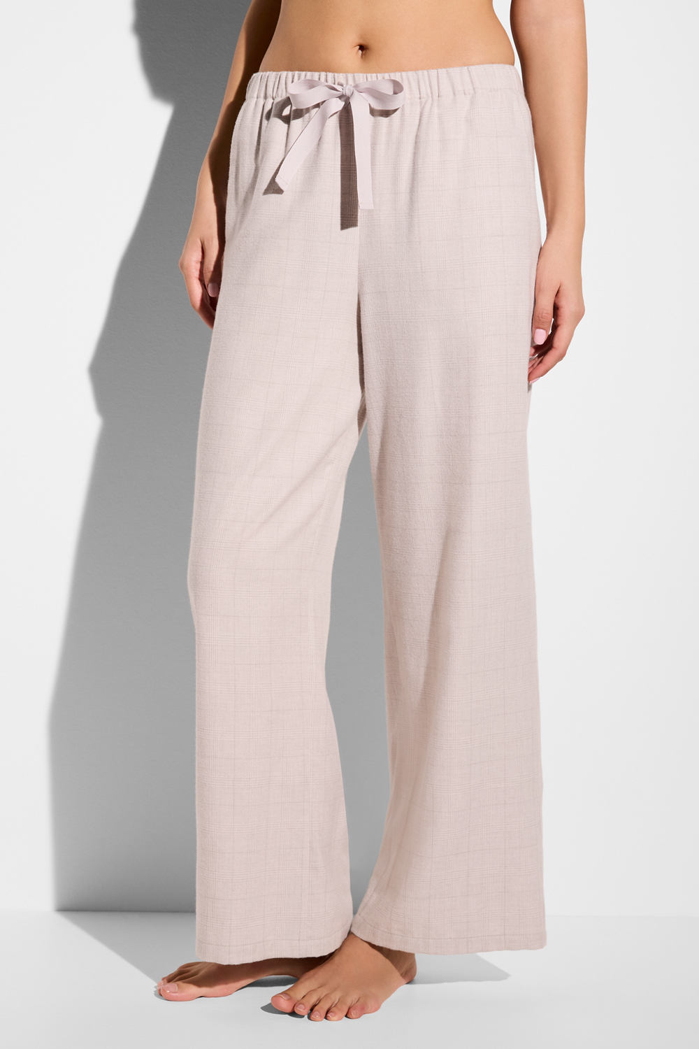 Брюки домашние фланелевые Zimmerli, цвет: pink check (бежево-розовый) A/W 2025