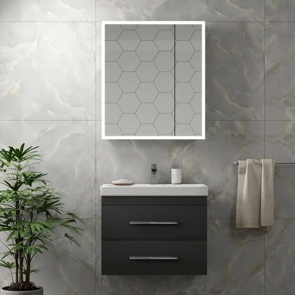 Зеркало-шкаф Continent Reflex LED 700*800 с датчиком движения