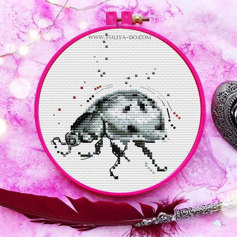 схема вышивки божья коровка 4 юлия до