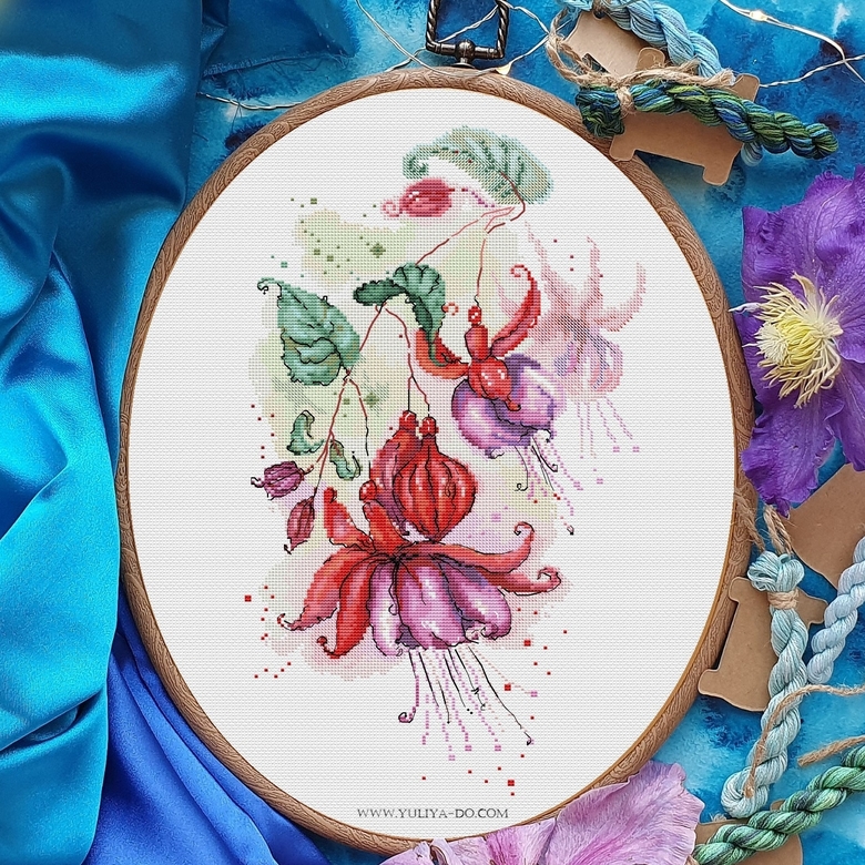 схема вышивки фуксия фмолетовая юлия до