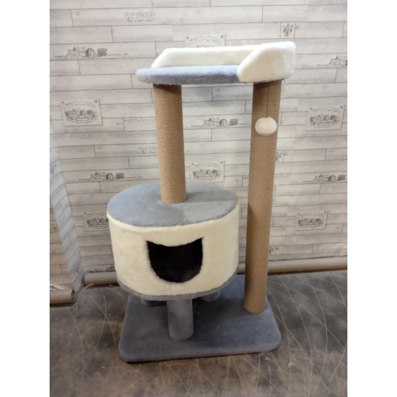 Меховой домик для кошки с когтеточкой (арт. 2014)