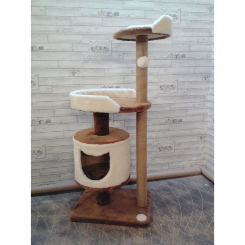 Мини-комплекс для кошки с домиком и двумя лежанками (арт М31)