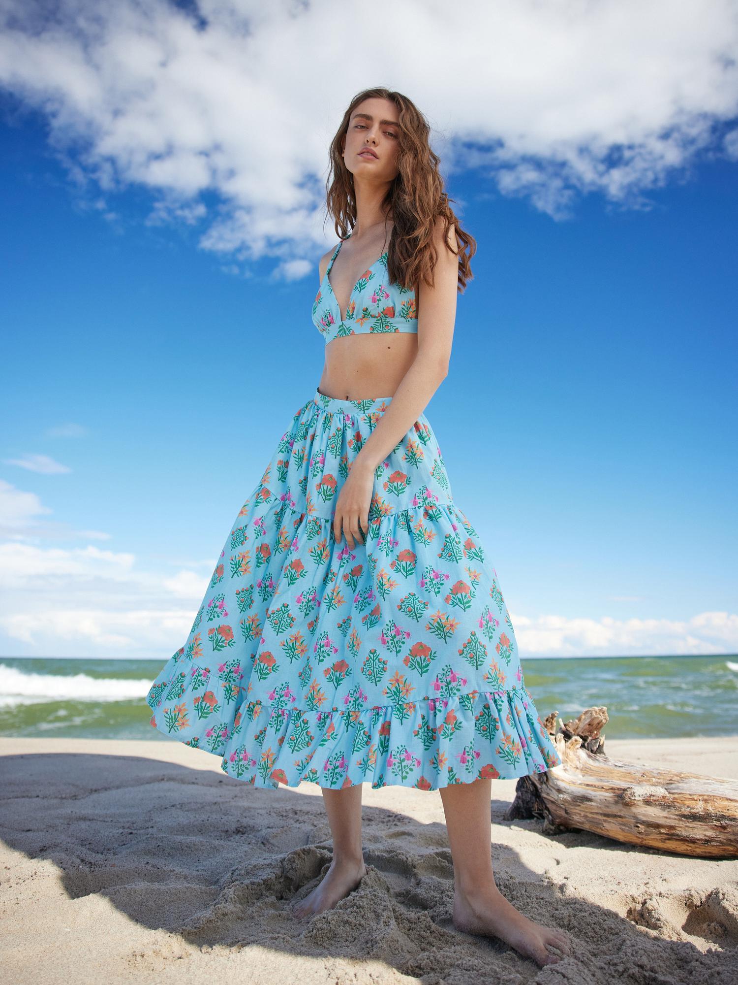 Юбка миди с авторским принтом