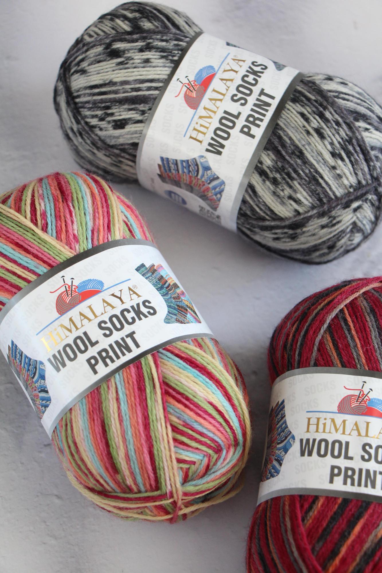 Himalaya Wool Socks Print