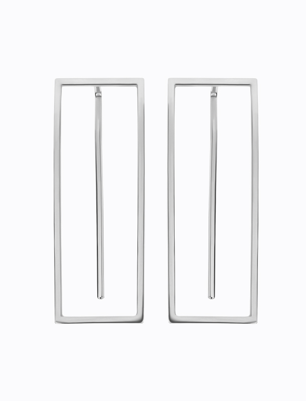 серьги Прямоугольники подвесные