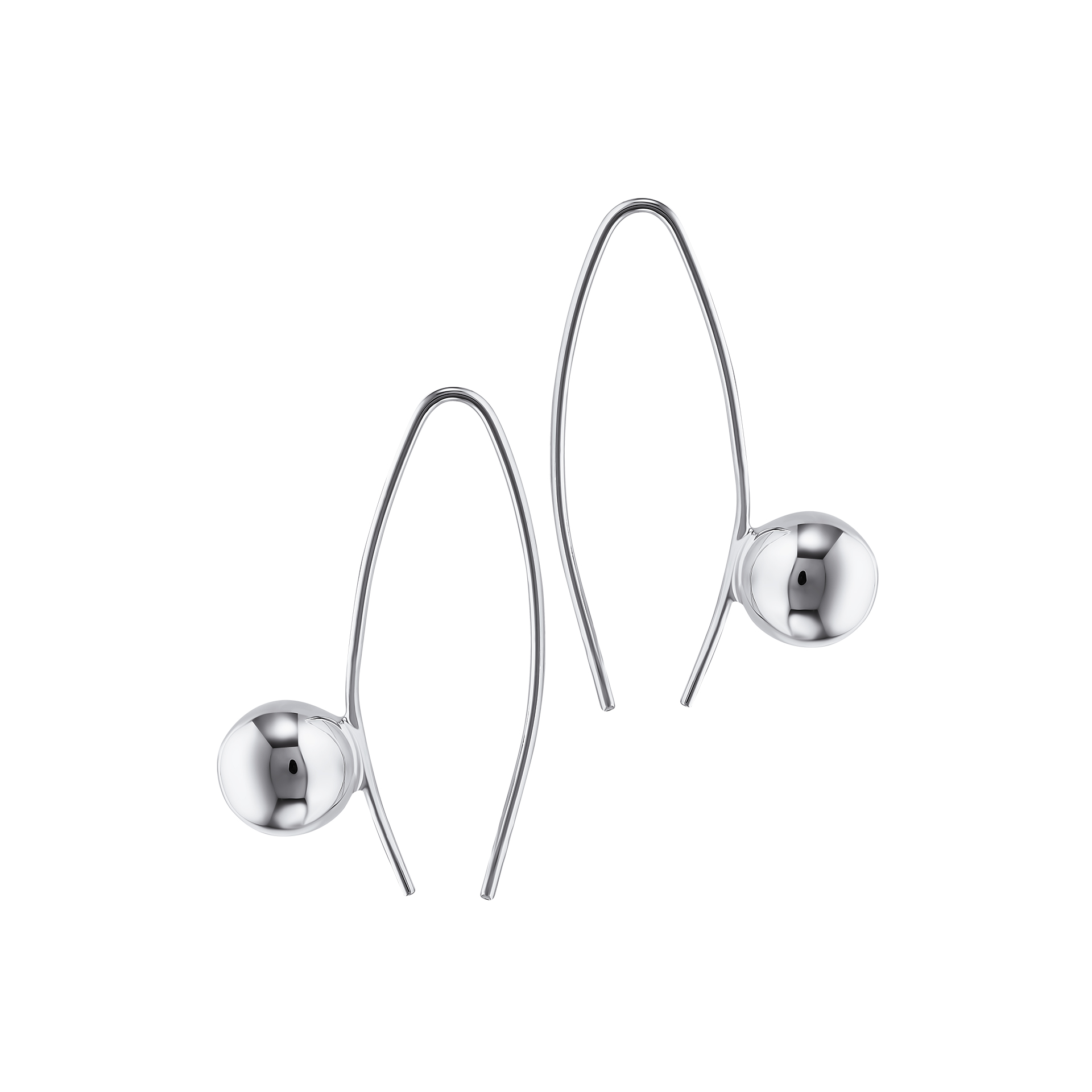 серьги Дуга с шариком