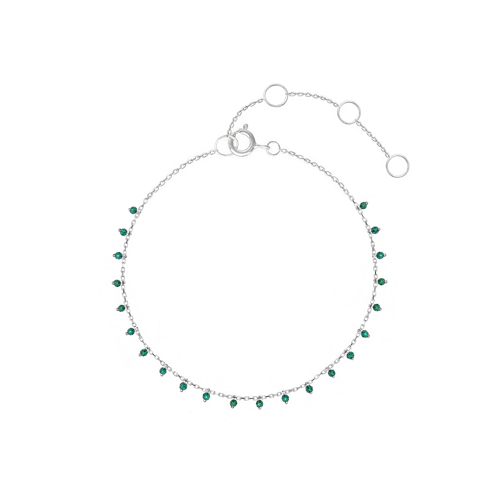 Браслет Bubbles с изумрудом