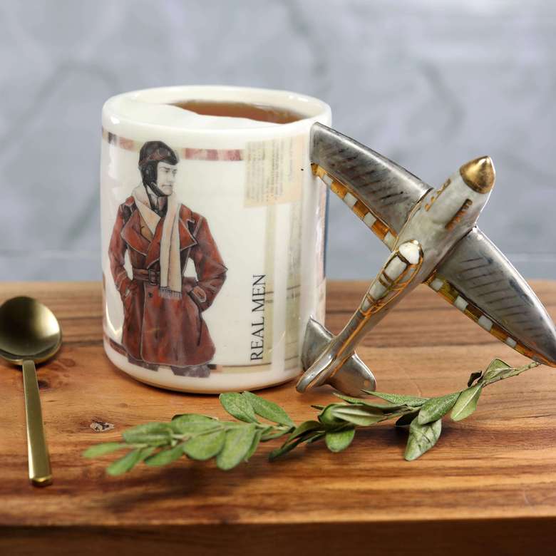 Чашка для усов Авиатор фарфоровая