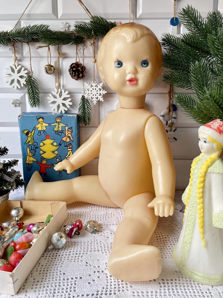 Большой пупс с хохолком, СССР, 54 см (400261)