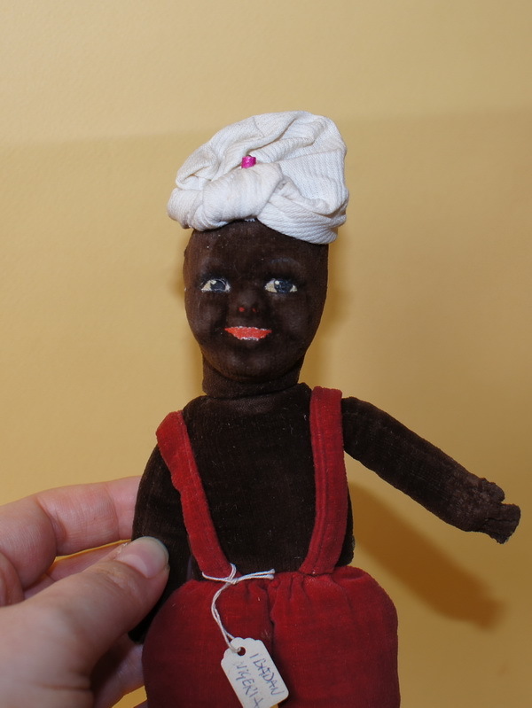 Антикварная тканевая кукла, Norah Wellings, 21 см