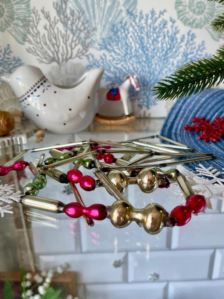 Советские стеклянные бусы на елку