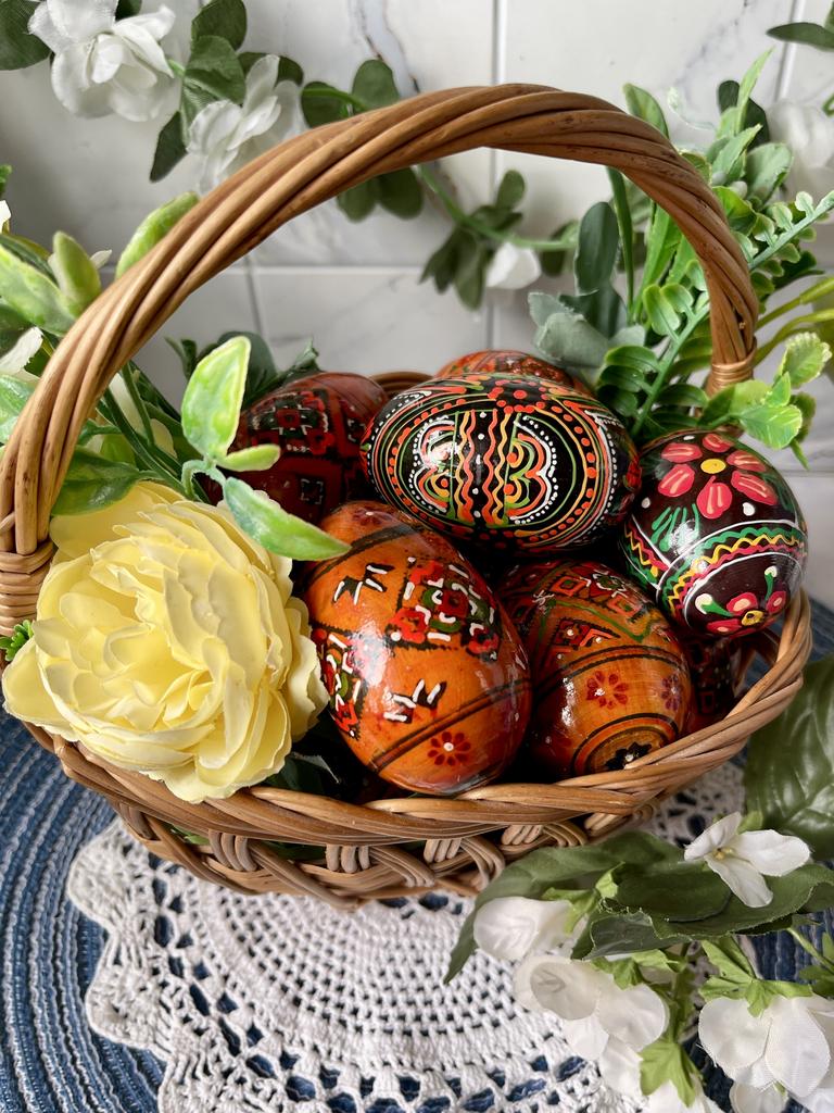 Деревянные яйца Пасха