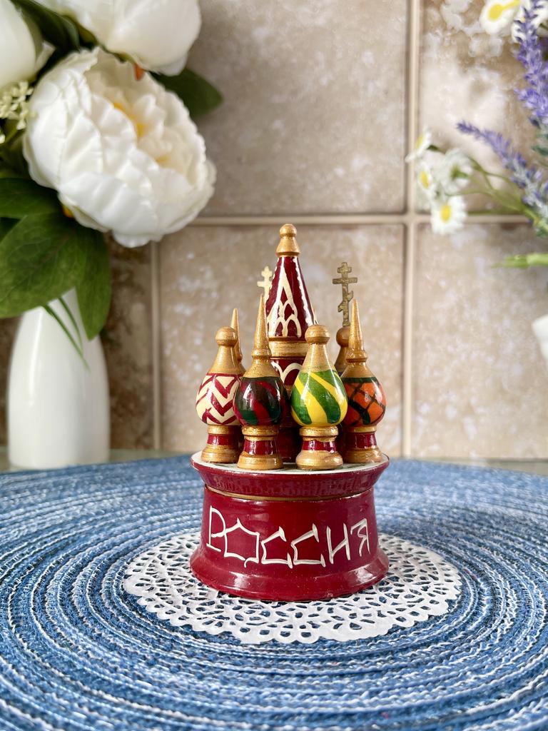 Деревянная мини шкатулочка «Россия»