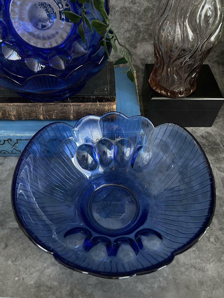 Советская ваза из цветного стекла  21 см