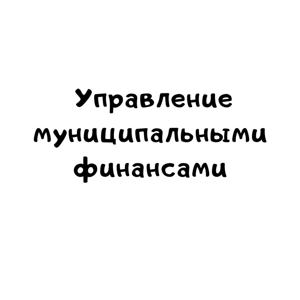 Управление муниципальными финансами