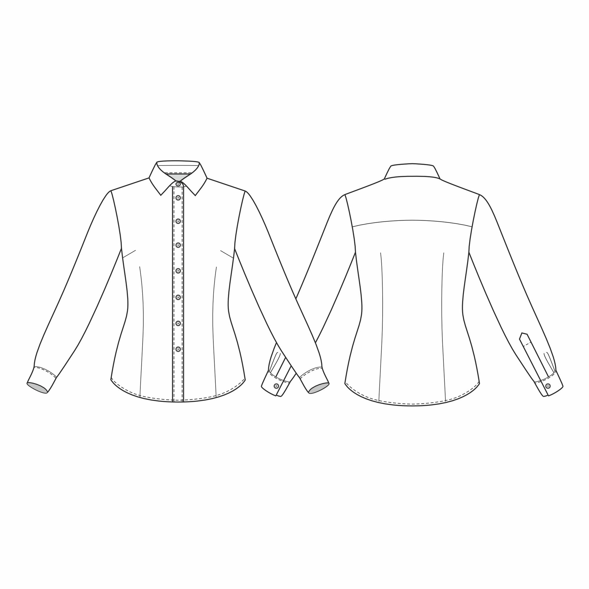 Блуза женская КЛАССИКА - выкройка 2102