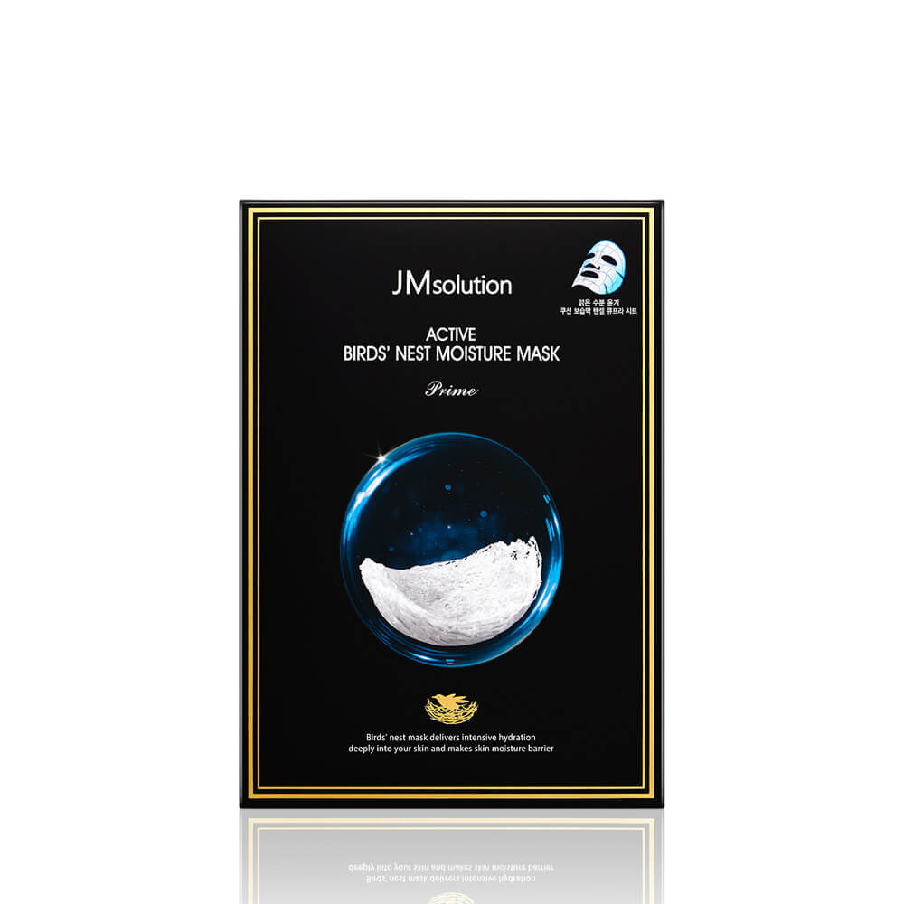 Ультратонкая тканевая маска с ласточкиным гнездом JMsolution Active Bird's Nest Moisture Mask Prime