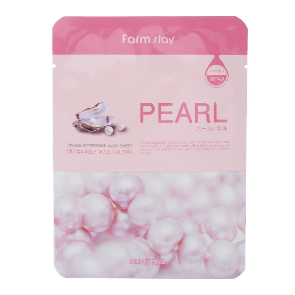 FarmStay Visible Difference Mask Pearl тканевая маска для лица с экстрактом жемчуга