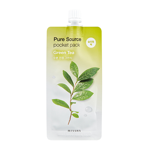 Маска для лица с зелёным чаем Missha Pure Source Pocket Pack Green Tea