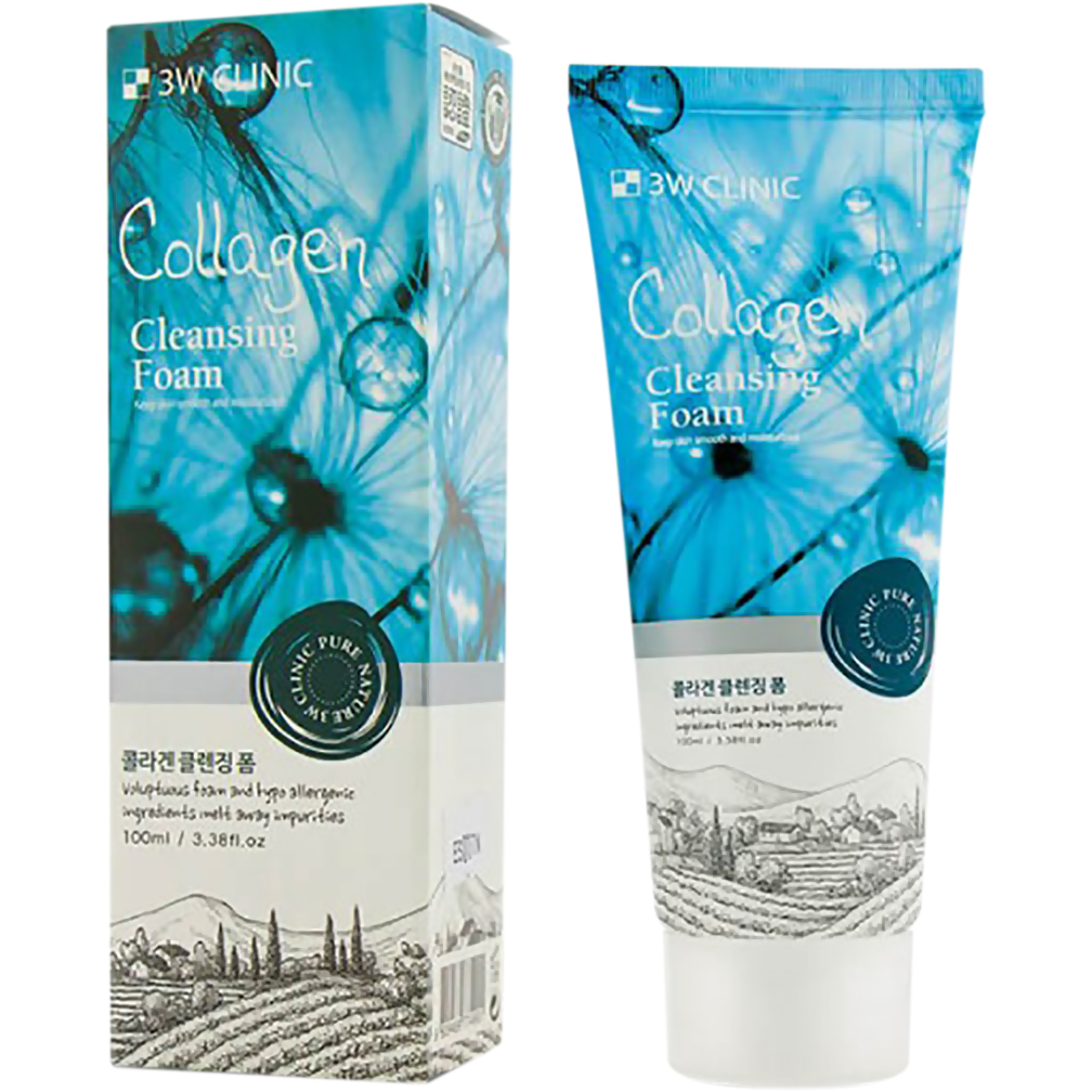 3W Clinic - Пенка для умывания "Коллаген" 100 мл